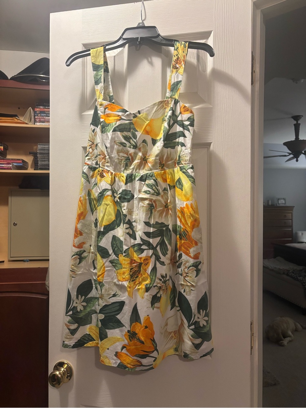 Floral Sundress with Yellow Bloom Print